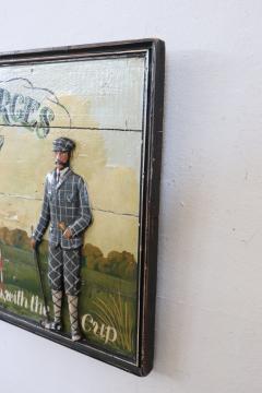 Vintage Hand Painted on Wood Historic Golf Club Sign 1920s - 2674839