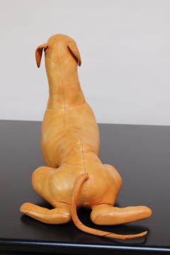 Vintage Hand Stitched Leather Dog Sculpture - 2923186