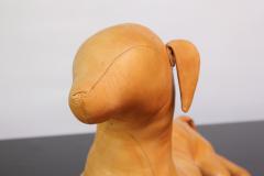 Vintage Hand Stitched Leather Dog Sculpture - 2923190