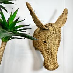 Vintage Hand Woven Spanish Donkey Head 1970s - 3498248