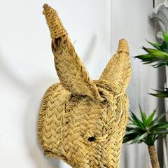 Vintage Hand Woven Spanish Donkey Head 1970s - 3498251