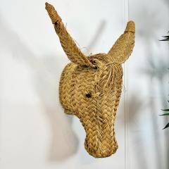Vintage Hand Woven Spanish Donkey Head 1970s - 3498254