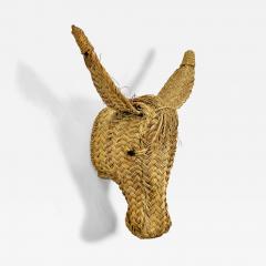 Vintage Hand Woven Spanish Donkey Head 1970s - 3505300