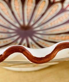 Vintage Handmade Moroccan Ceramic Large Bowl in White and Brown a Pair - 3532455