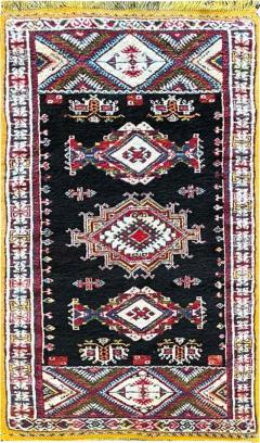 Vintage Handmade Moroccan Rug circa 1960s - 4362205
