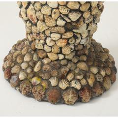 Vintage Handmade Shell Lamp with Parchment Shade - 4080649