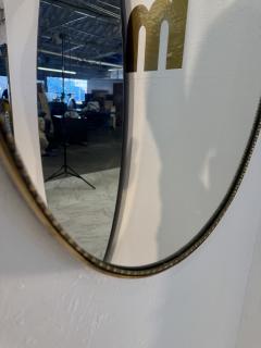 Vintage Hollywood Regency Brass Beaded Wall Mirror - 4607524
