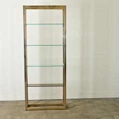 Vintage Hollywood Regency Brass Glass Etagere - 3954698