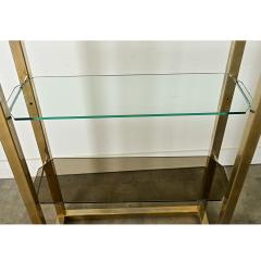 Vintage Hollywood Regency Brass Glass Etagere - 3954712