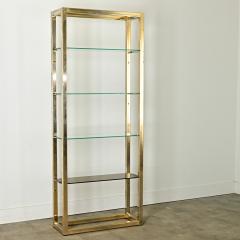 Vintage Hollywood Regency Brass Glass Etagere - 3954717