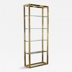 Vintage Hollywood Regency Brass Glass Etagere - 3978884