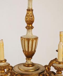 Vintage Hollywood Regency Painted Gilt Chandelier - 4281698