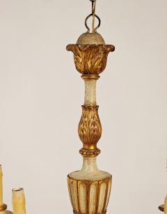 Vintage Hollywood Regency Painted Gilt Chandelier - 4281699