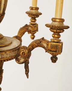 Vintage Hollywood Regency Painted Gilt Chandelier - 4281700