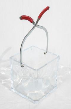 Vintage Ice Cube Lucite Ice Bucket - 2556944