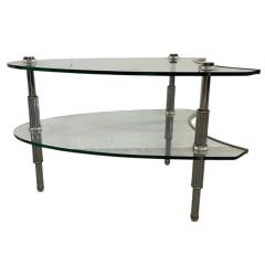 Vintage Industrial Chic Two Tier Italian Boomerang Side Table 1 of 2 - 4342700