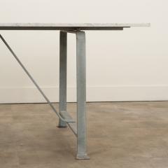 Vintage Iron White Marble Dining Table - 3218286