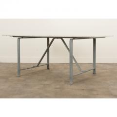 Vintage Iron White Marble Dining Table - 3218369