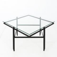 Vintage Iron and Glass Diamond Coffee Table - 1535305