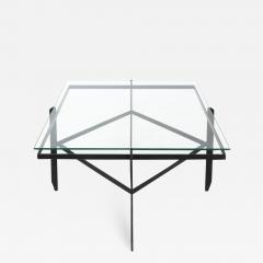 Vintage Iron and Glass Diamond Coffee Table - 1535747