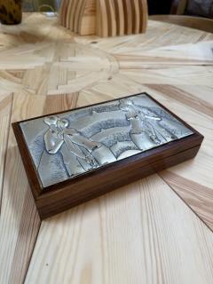 Vintage Italian ACCA Wood Trinket Jewelry Box - 4800397