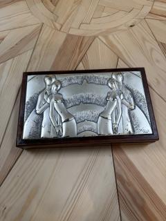 Vintage Italian ACCA Wood Trinket Jewelry Box - 4800399