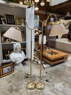 Vintage Italian Adjustable Brass Floor Lamp - 4754522