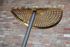 Vintage Italian Angled Coat Rack with Umbrella Stand in Painted Steel and Brass - 3780103