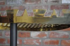 Vintage Italian Angled Coat Rack with Umbrella Stand in Painted Steel and Brass - 3780104