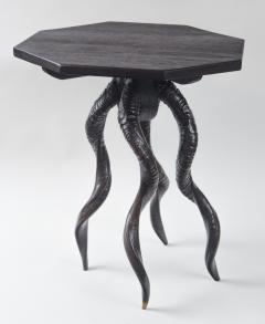 Vintage Italian Black Horn Side Table Drinks Table - 1399105