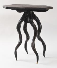 Vintage Italian Black Horn Side Table Drinks Table - 1399126