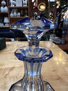 Vintage Italian Blue Crystal Decanter 1960s - 3443745