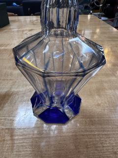 Vintage Italian Blue Crystal Decanter 1960s - 3443746