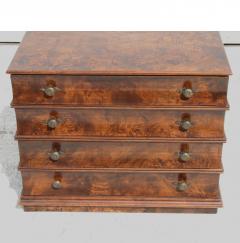 Vintage Italian Book Form Burl Nightstand Chest of Drawers - 3112751