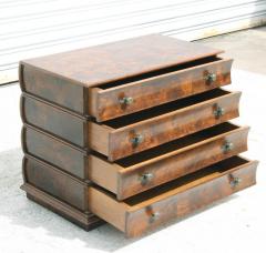 Vintage Italian Book Form Burl Nightstand Chest of Drawers - 3112752