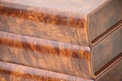 Vintage Italian Book Form Burl Nightstand Chest of Drawers - 3112754