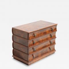 Vintage Italian Book Form Burl Nightstand Chest of Drawers - 3115701