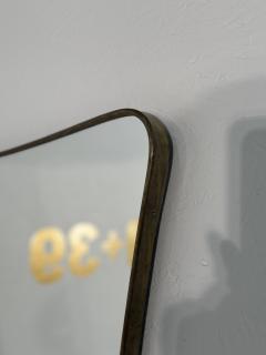 Vintage Italian Brass Frame Wave Wall Mirror 1960s - 3614493