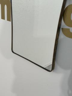 Vintage Italian Brass Frame Wave Wall Mirror 1960s - 3614494