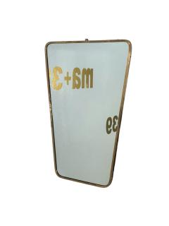 Vintage Italian Brass Wall Mirror 1960 - 3636485