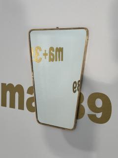 Vintage Italian Brass Wall Mirror 1960 - 3636488