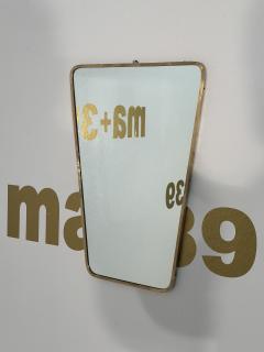 Vintage Italian Brass Wall Mirror 1960 - 3636489