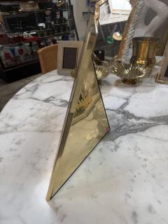 Vintage Italian Brass and Black Glass Picture Frame - 4714916