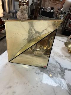 Vintage Italian Brass and Black Glass Picture Frame - 4714921