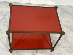Vintage Italian Brass and Glass Side Table 1980s - 3573017