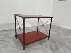 Vintage Italian Brass and Glass Side Table 1980s - 3573018