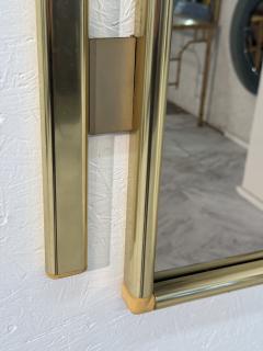 Vintage Italian Brass and Lucite Wall Mirror 1970s - 4292002