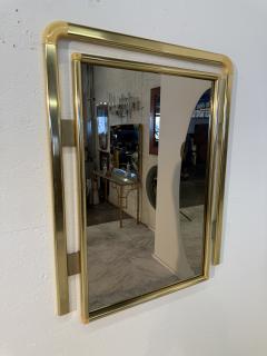 Vintage Italian Brass and Lucite Wall Mirror 1970s - 4292004