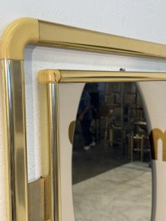 Vintage Italian Brass and Lucite Wall Mirror 1970s - 4292005