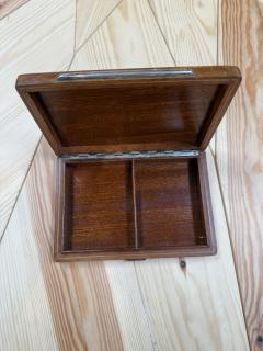 Vintage Italian Burl Wood and Chrome Decorative Box - 4779282
